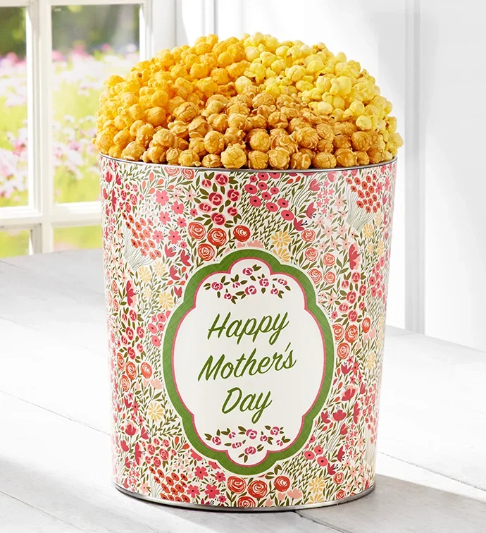 3 1/2 Gallon Mother's Day Bouquet 3 Flavor Popcorn Tin